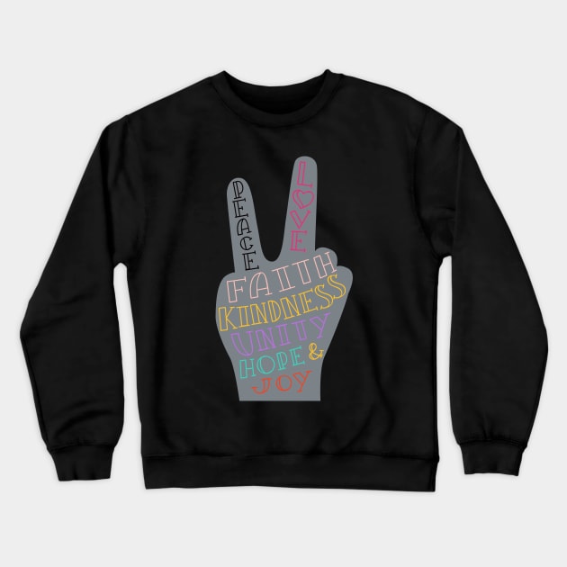 peace and love Crewneck Sweatshirt by Janisworld